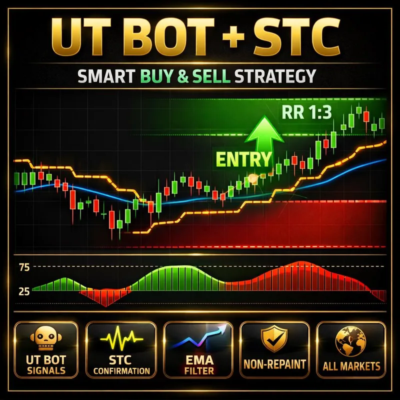 PineSignals — UT Bot + STC Smart Trading Strategy · screenshot 1 of 6