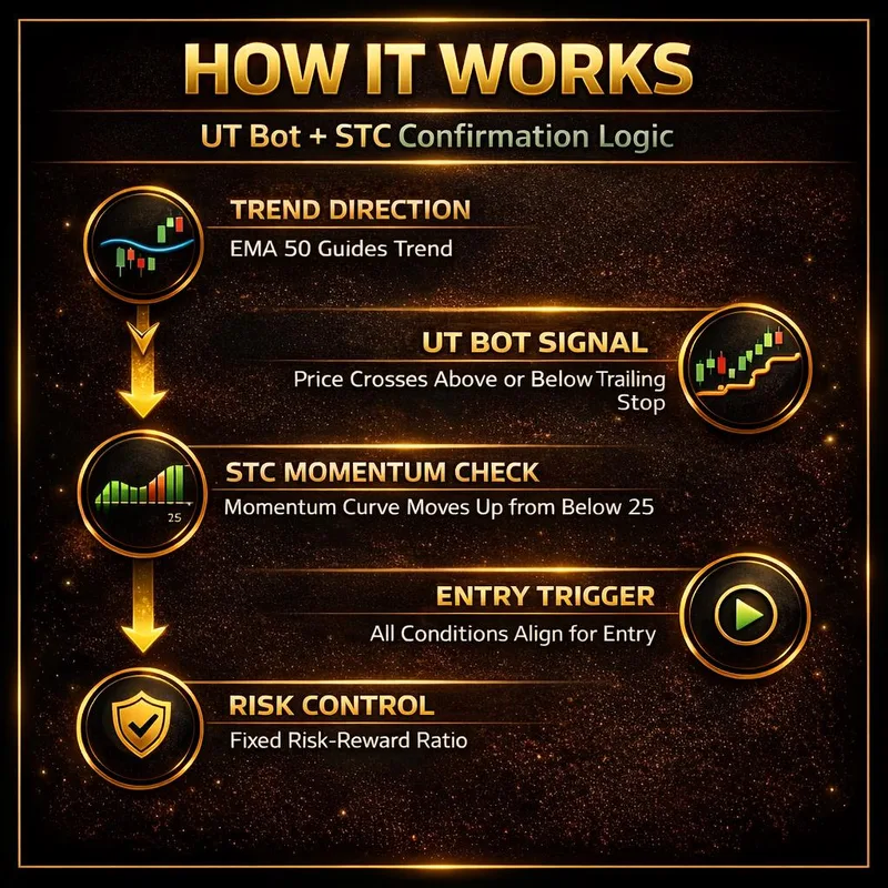 PineSignals — UT Bot + STC Smart Trading Strategy · screenshot 4 of 6