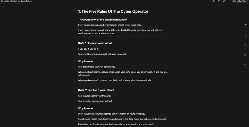 Ordino — Deep Work System for Cyber Builders · screenshot 2 of 6