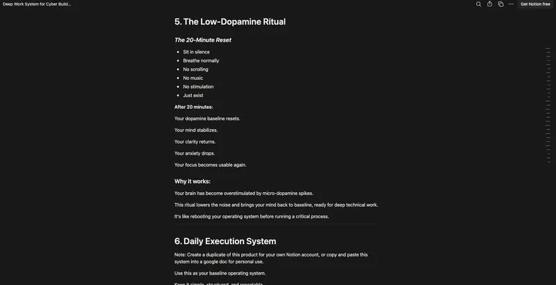 Ordino — Deep Work System for Cyber Builders · screenshot 5 of 6