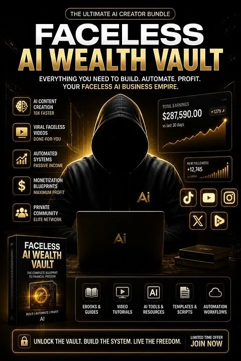 Faceless AI Wealth Vault — FACELESS AI WEALTH VAULT · screenshot 1 of 5