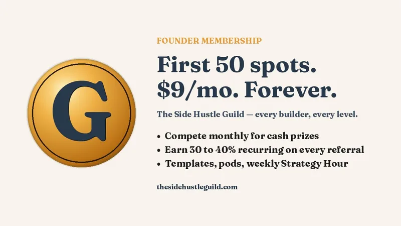The Side Hustle Guild — Founder Membership · screenshot 1 of 1