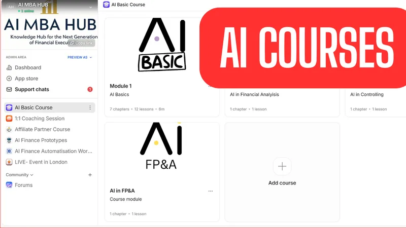 AI MBA HUB  — THE AI FP&A HUB · screenshot 1 of 6