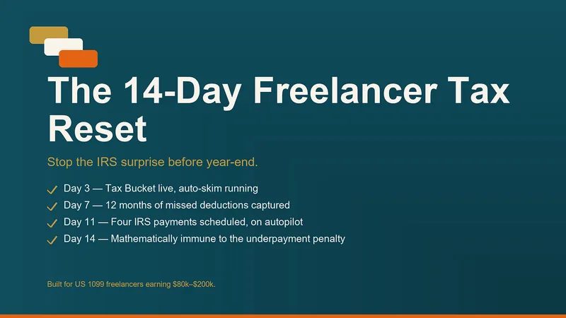 The 14-Day Freelancer Tax Reset — The 14-Day Freelancer Tax Reset PDF · screenshot 1 of 1