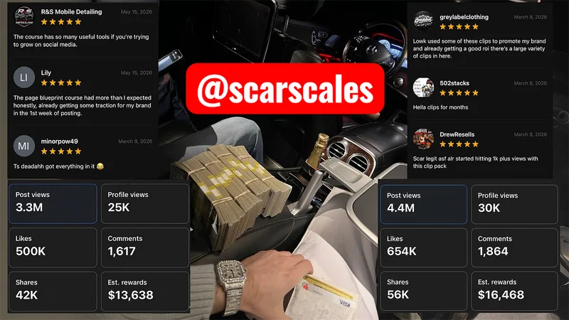 ScarScales Blueprint — ScarScales Viral Page Blueprint & 30,000+ 4K Clip Pack · screenshot 1 of 1