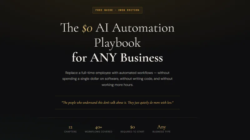 Zenith Studio — The $0 AI Automation Playbook For ANY Business · screenshot 2 of 4
