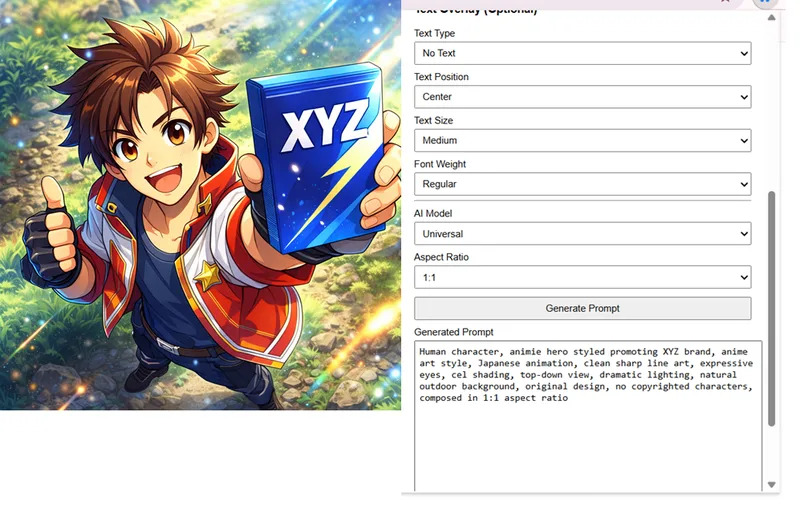 ePlanetJ AI — Image Prompt Builder Pro · screenshot 2 of 3