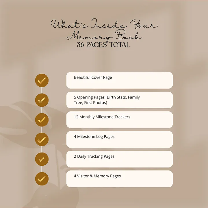 Tiny Milestones — Baby Milestone Book Printable · screenshot 1 of 1