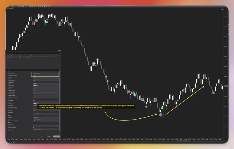 WickLabs — Big Trades NinjaTrader Indicator FREE · screenshot 2 of 3