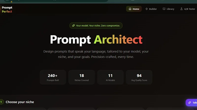 Digital-Product-Dungeon/Jules — Prompt Architect: AI Prompt Builder · screenshot 1 of 4