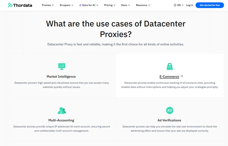 Thordata residential proxy IP — Thordata Datacenter Proxies · screenshot 4 of 4