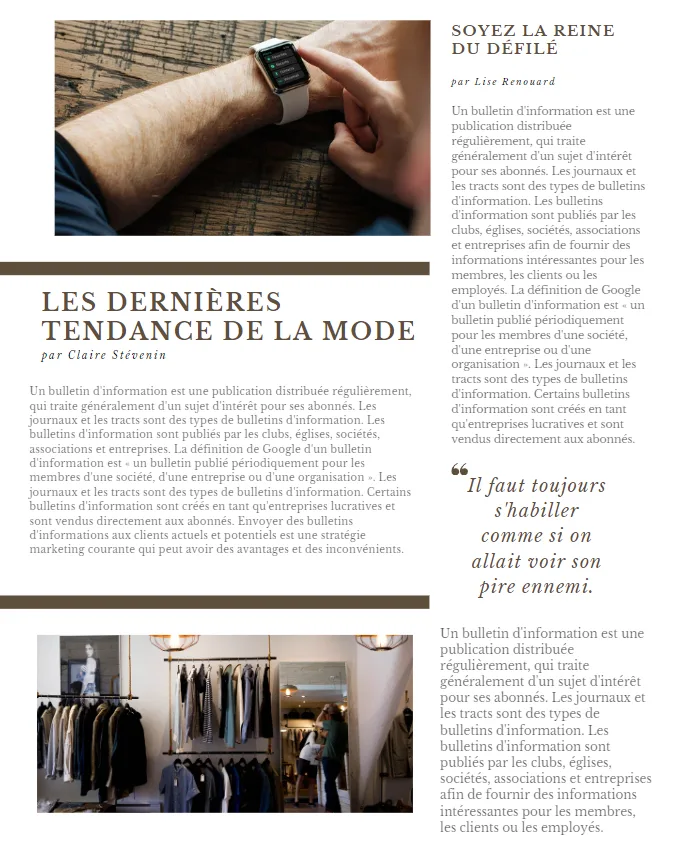 Creation unique — Courriel Bulletin d'infos · screenshot 2 of 2