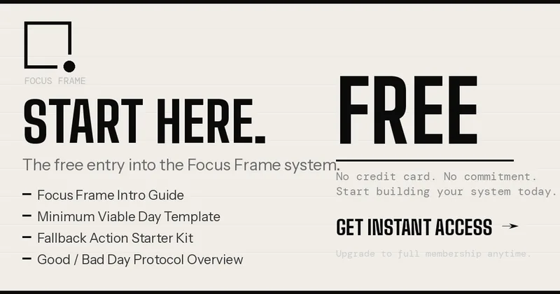 FOCUS FRAME — Focus Starter · screenshot 1 of 5