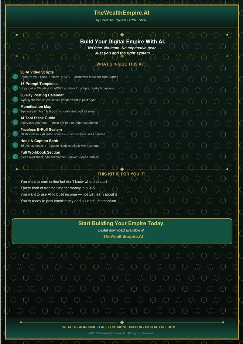 TheWealthEmpire.AI — 30-Day Faceless Digital Empire Kit · screenshot 2 of 6