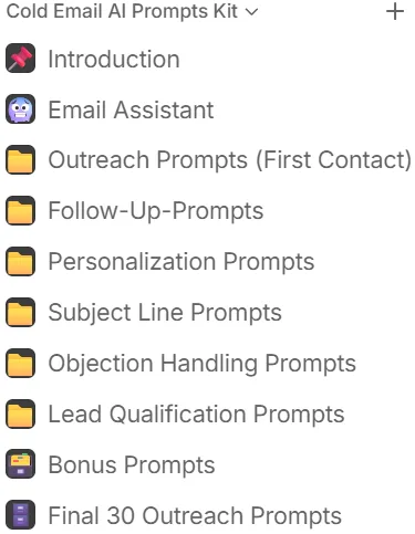 Shortcut Central — Cold Email AI Prompts Kit · screenshot 2 of 2
