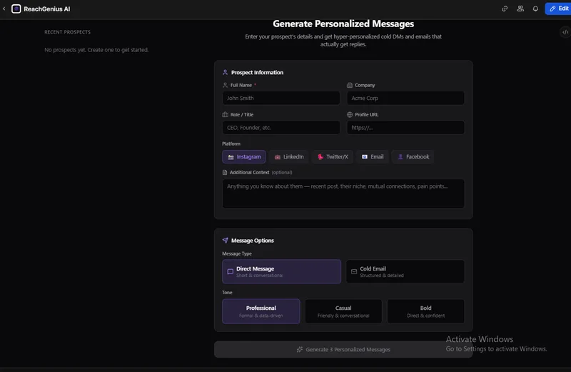 ReachGenius — ReachGenius Pro · screenshot 2 of 2