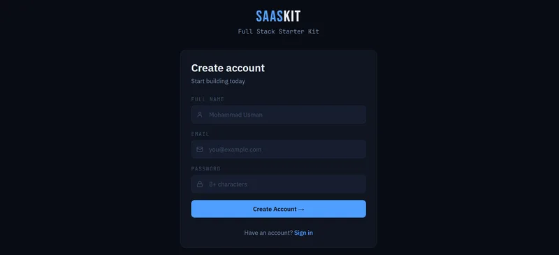 MERN Boilerplate — MERN SaaS Boilerplate (Auth + Dashboard + Stripe Integration) · screenshot 3 of 4