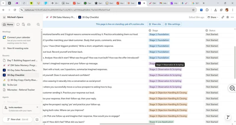 Blueprint Systems — DM Sales Mastery: Your Daily Action Guide · screenshot 3 of 3