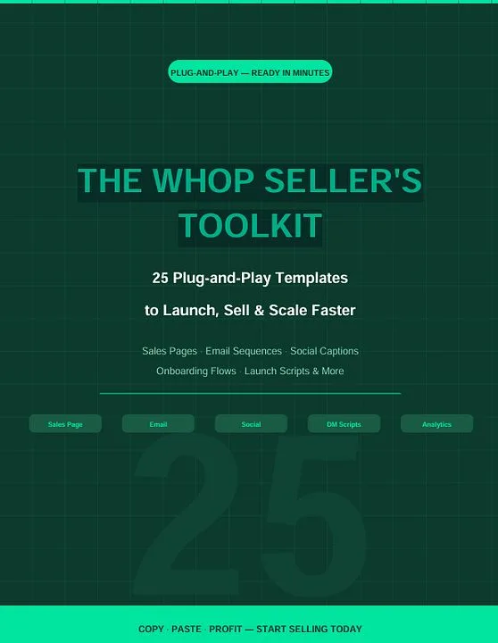 GrowthVault — THE WHOP SELLER'S TOOLKIT · screenshot 1 of 2