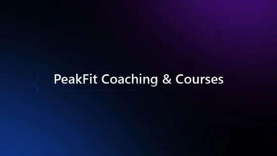 PeakFit Coaching & Courses — PeakFit Busy-Pro Blueprint · screenshot 1 of 1