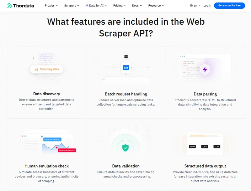 Thordata residential proxy IP — Thordata Web Scraper API · screenshot 4 of 4