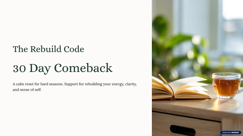 The Rebuild Code — 30 Day Comeback · screenshot 1 of 6