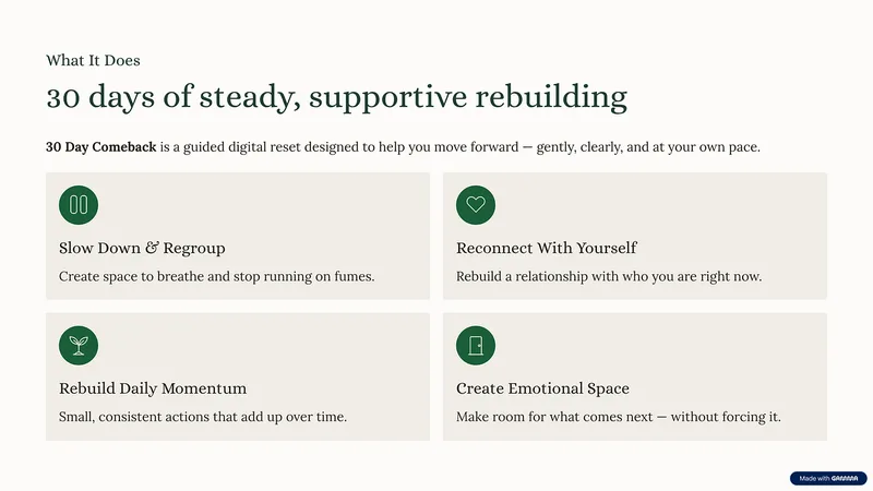 The Rebuild Code — 30 Day Comeback · screenshot 4 of 6