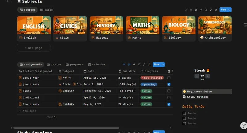 YAM Notion — Study Planner OS · screenshot 2 of 2