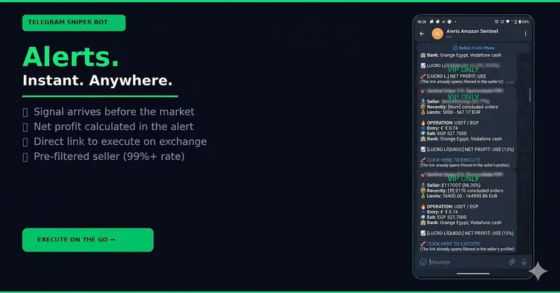 Sentinel Global Arbitragem P2P Sniper — Sentinel Global P2P Arbitration - VIP Access · screenshot 1 of 6