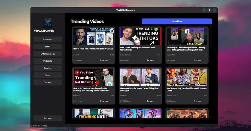 Viral Clip Discovery — Viral Clip Discovery · screenshot 1 of 5