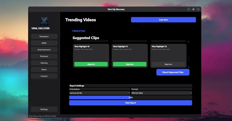 Viral Clip Discovery — Viral Clip Discovery · screenshot 4 of 5