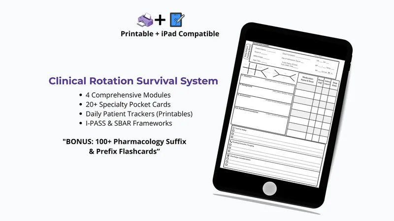 Clinical & Pharma Co. — Clinical Rotation Survival System | Medical Student Clerkship Guide · screenshot 1 of 2