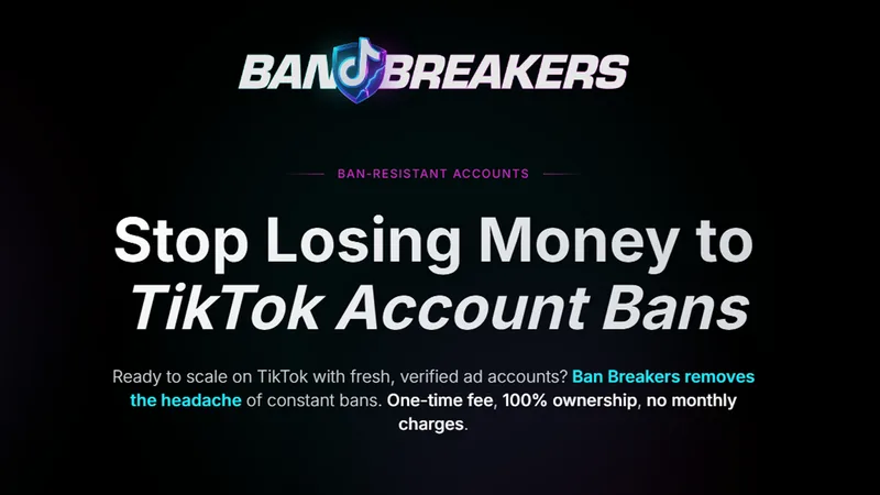 Breakers — Scalable TikTok Ad Account + Replacement · screenshot 1 of 4