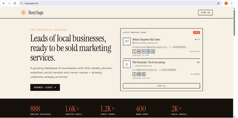 BusySage — BusySage Affiliate · screenshot 1 of 1