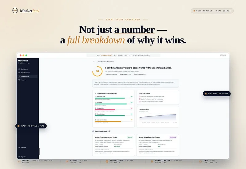MarketIntel — MarketIntel — Deep Market Research Tool · screenshot 3 of 3