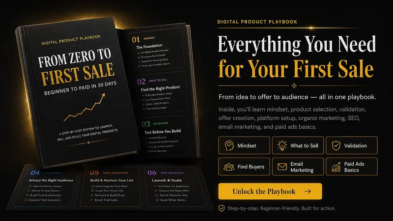 Zero to profits — How I Got My First Digital Product Sale in 28 Days (No Audience, No Ads) · screenshot 3 of 3