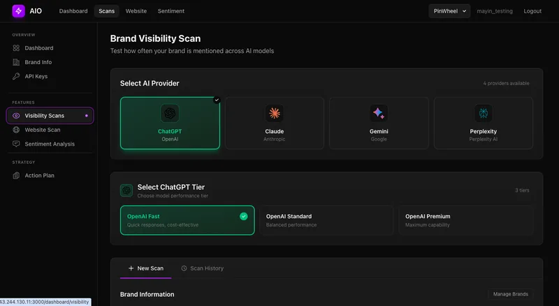 Mayin — AI Visibility Tracker · screenshot 1 of 4