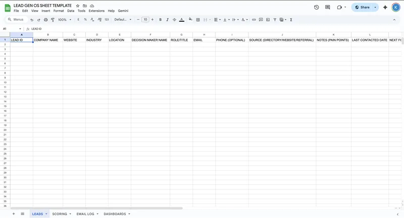 KCube Industries — LeadGen OS · screenshot 1 of 2