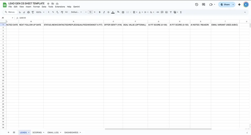 KCube Industries — LeadGen OS · screenshot 2 of 2