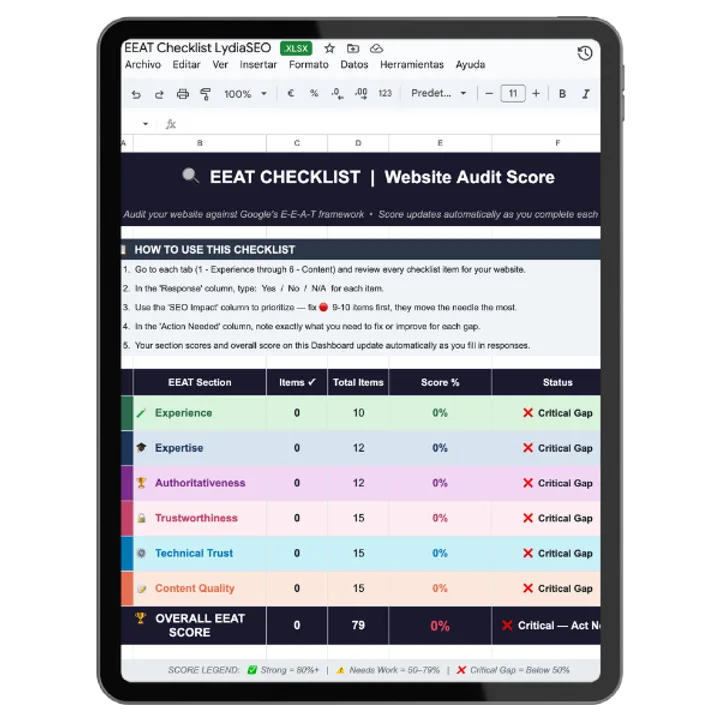 Lili Growth — EEAT Checklist · screenshot 2 of 3