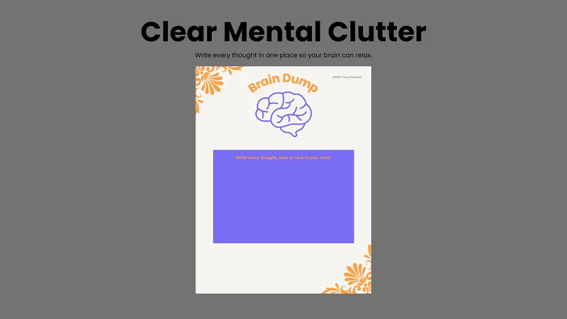 ADHD PRODUCTIVITY PLANNER — ADHD Productivity Planner (50+ Pages) · screenshot 4 of 5