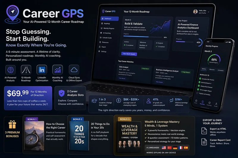 Career Mastery Hub — Career GPS — 12-Month Personalized Career Roadmap & Job Blueprint · screenshot 1 of 6
