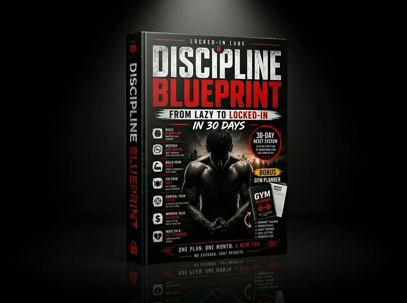 Locked-In Labs — Discipline Blueprint: From Lazy to Locked-In in 30 Days + FREE Gym Planner Bonus · screenshot 1 of 1