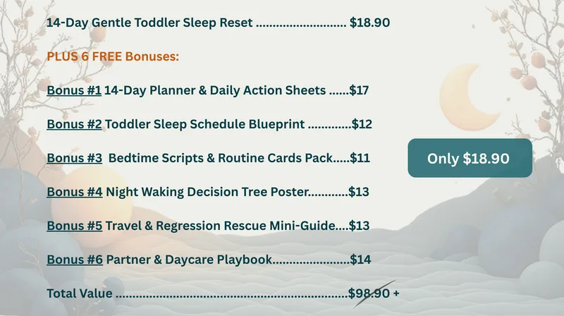 Parentyle — The 14-Day Toddler Sleep Reset · screenshot 2 of 2