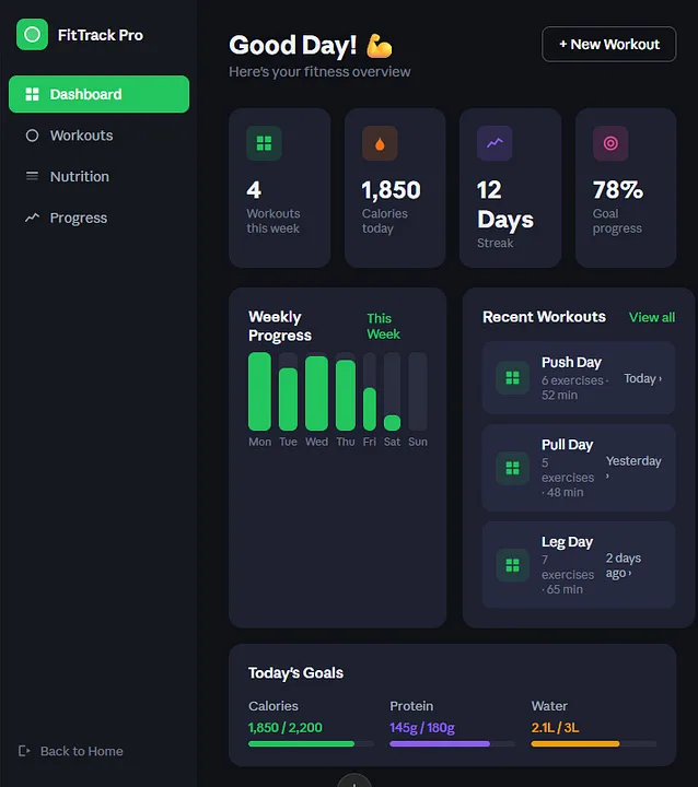 FitTrack Pro - Your Fitness Tracker — FitTrack Pro - Your Fitness Tracker · screenshot 1 of 1